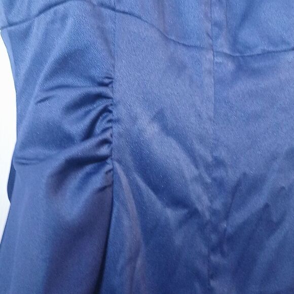 London Times Royal blue cinched sleeveless formal party dress Sz 10 EUC - Picture 11 of 12